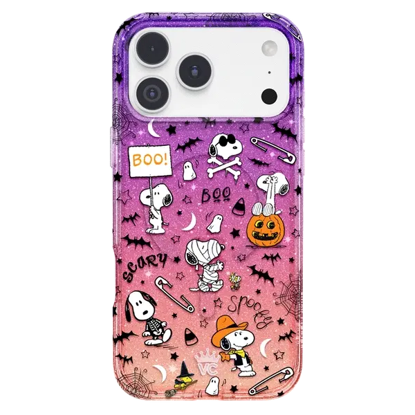 Funda Snoopy Halloween con Brillo para iPhone
